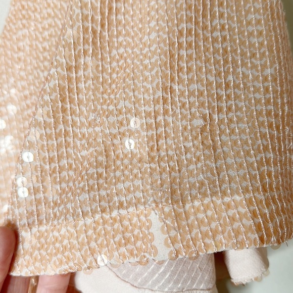 Free People Night Fever slink blush sequin party crop top women size XS - Picture 7 of 7